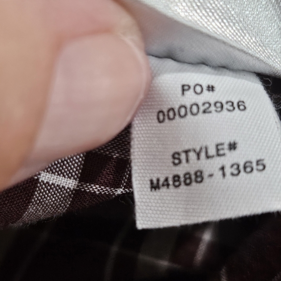 Vince. Men's Classic Fit Plaid Button Down Shirt Size Med Maroon White Pockets‎ - Picture 13 of 13